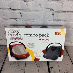 USC Trojans NCAA Cozy Cover Combo Pack Sun/Bug & Lightweight Car Seat Covers